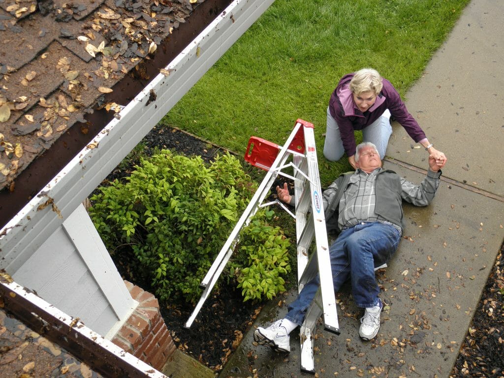 Risks of Cleaning Gutters Yourself