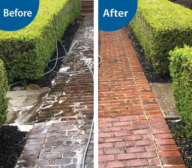 Before and after pressure washing by Clearly Amazing