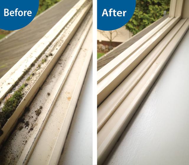 Before and after window cleaning by Clearly Amazing